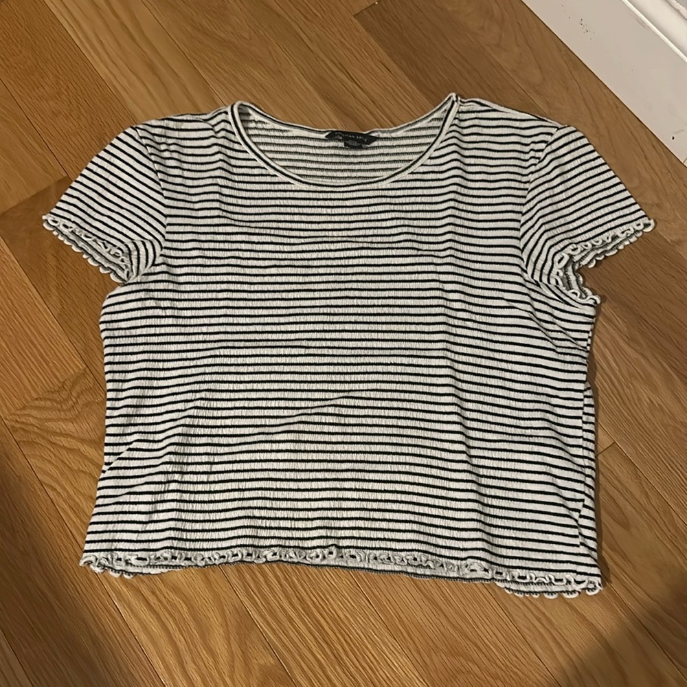 American Eagle Black Ribbed T-Shirt
